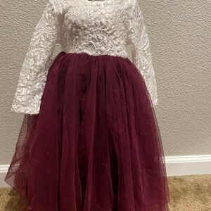 NWOT Princess Long Sleeve Backless Dress Size 3